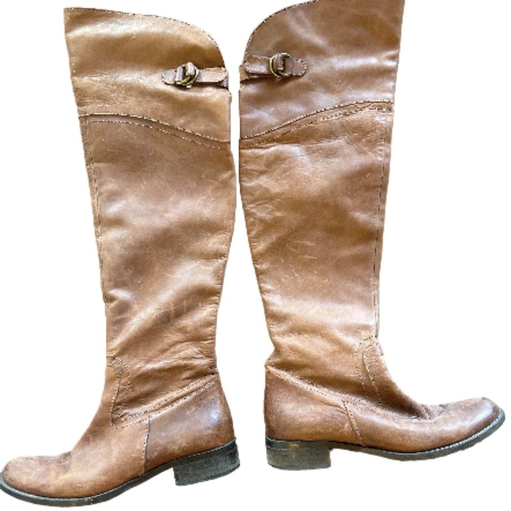 Lavorazione Artigiana - OTK Over the Knee Brown Leather Boots - Size 6